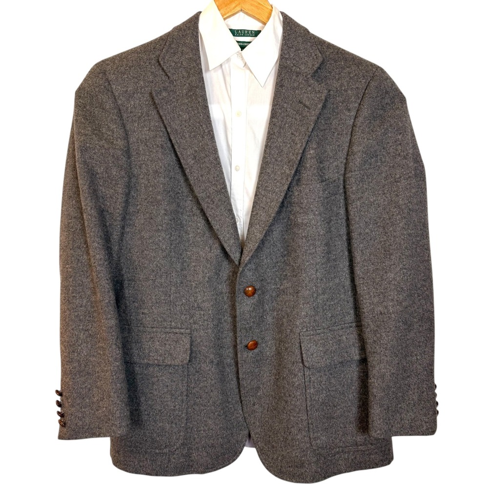 Kilgour French & Stanbury Camel Hair Blazer 42R Made USA Scotland Vintage Gray